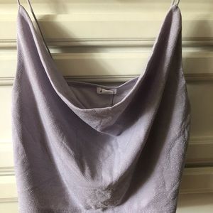 Garage purple, sparkly cropped tank.